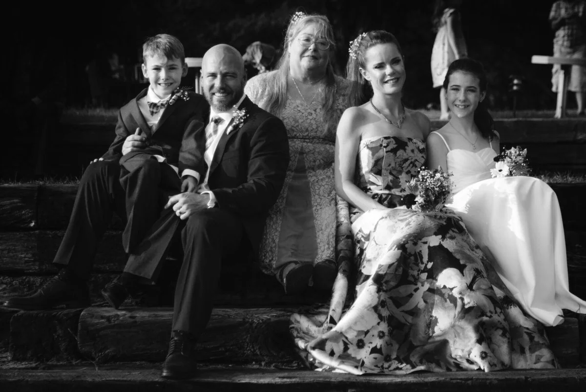 Casey and Vanessa Russell with their family