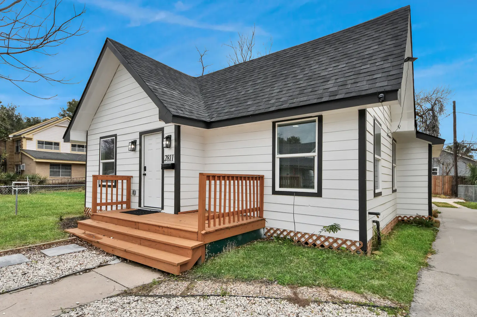 Exterior of a Stronghold rental property ready for review
